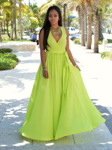 lime green maxi dress